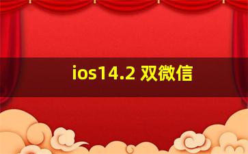 ios14.2 双微信